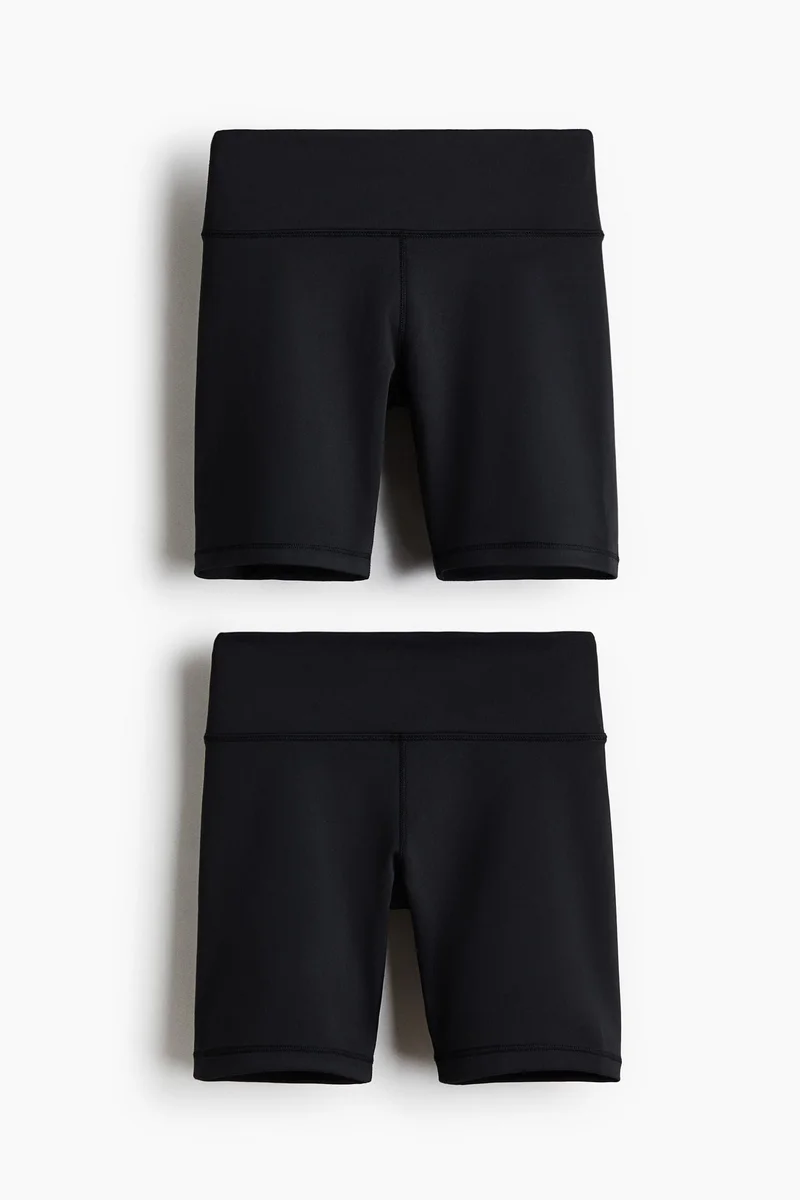 H&M 2-pack Sports cycling shorts with DryMove™